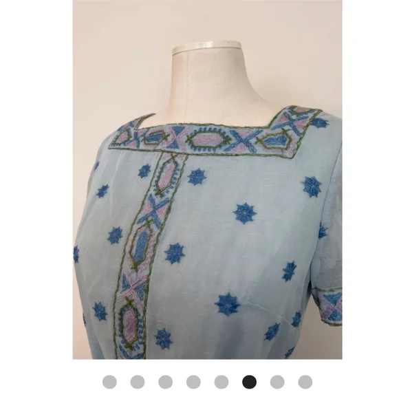 60s/70s Size S Vintage Hippie Dress - Picture 2 of 7